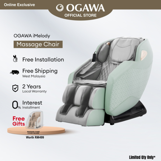 [Apply Code: 2GT20] Ogawa iMelody Massage Chair - Coral Green Free Massage Chair Cover [Free Shipping WM]*